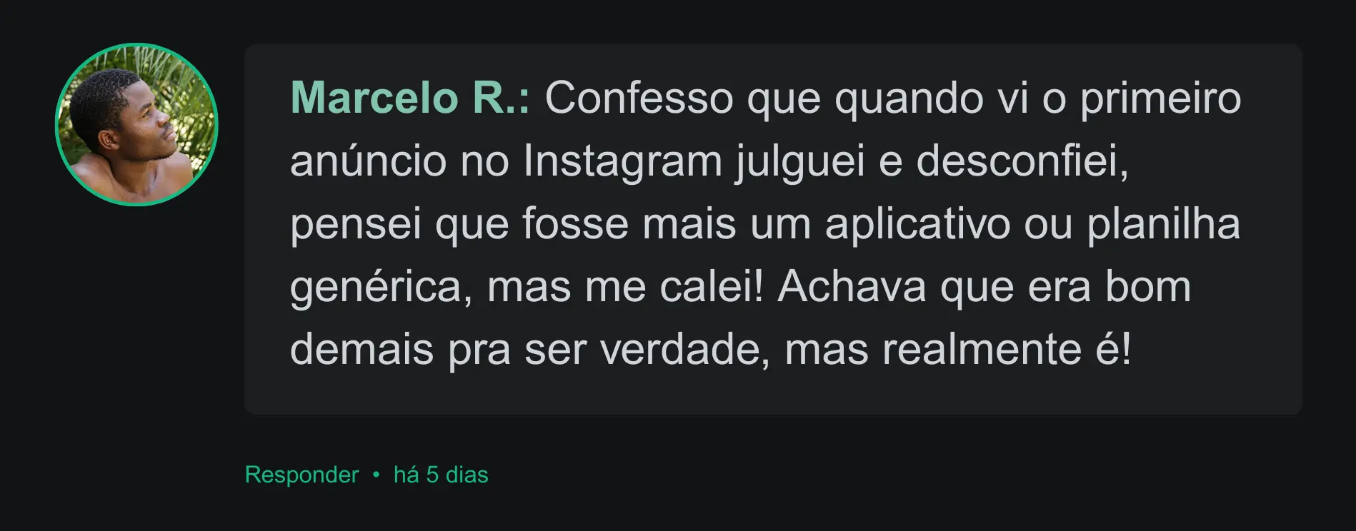 Depoimento da comunidade 5